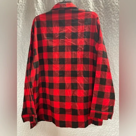 Button Flannel pajama top - Picture 5 of 8